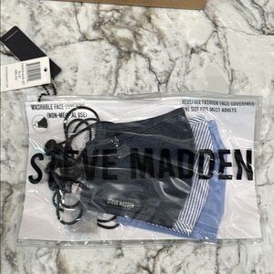 Steve Madden denim Blue  Face Masks Set